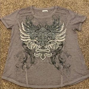 Maurices purple studded graphic tee